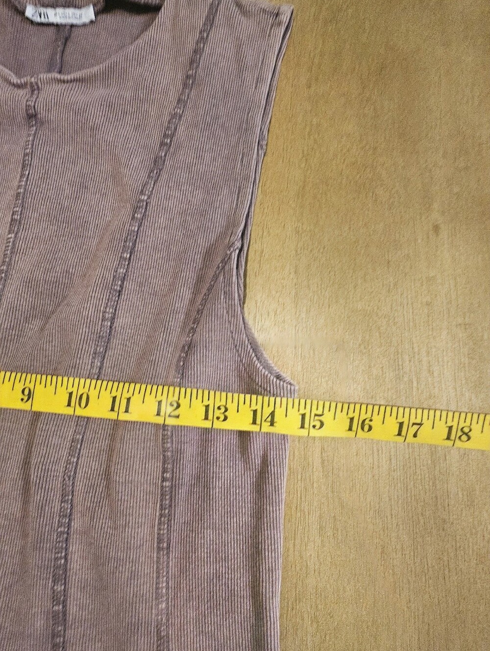 Zara Ribbed Knit Maxi Dress – Taupe/Brown – Size Large – Bodycon Minimalist - Picture 8 of 11